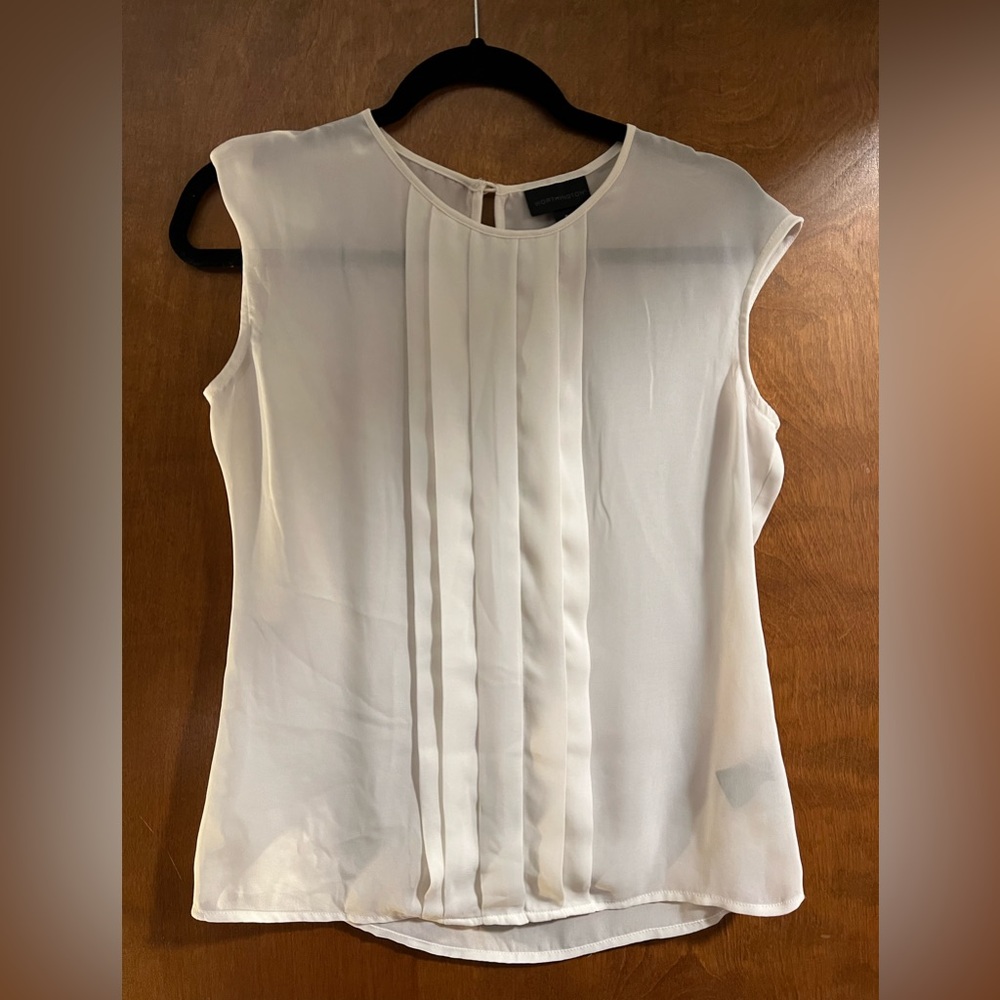 Sleeveless Pleated Blouse
